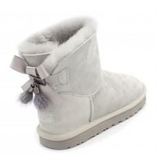 UGG Mini Bailey Bow Tassel Grey Violet
