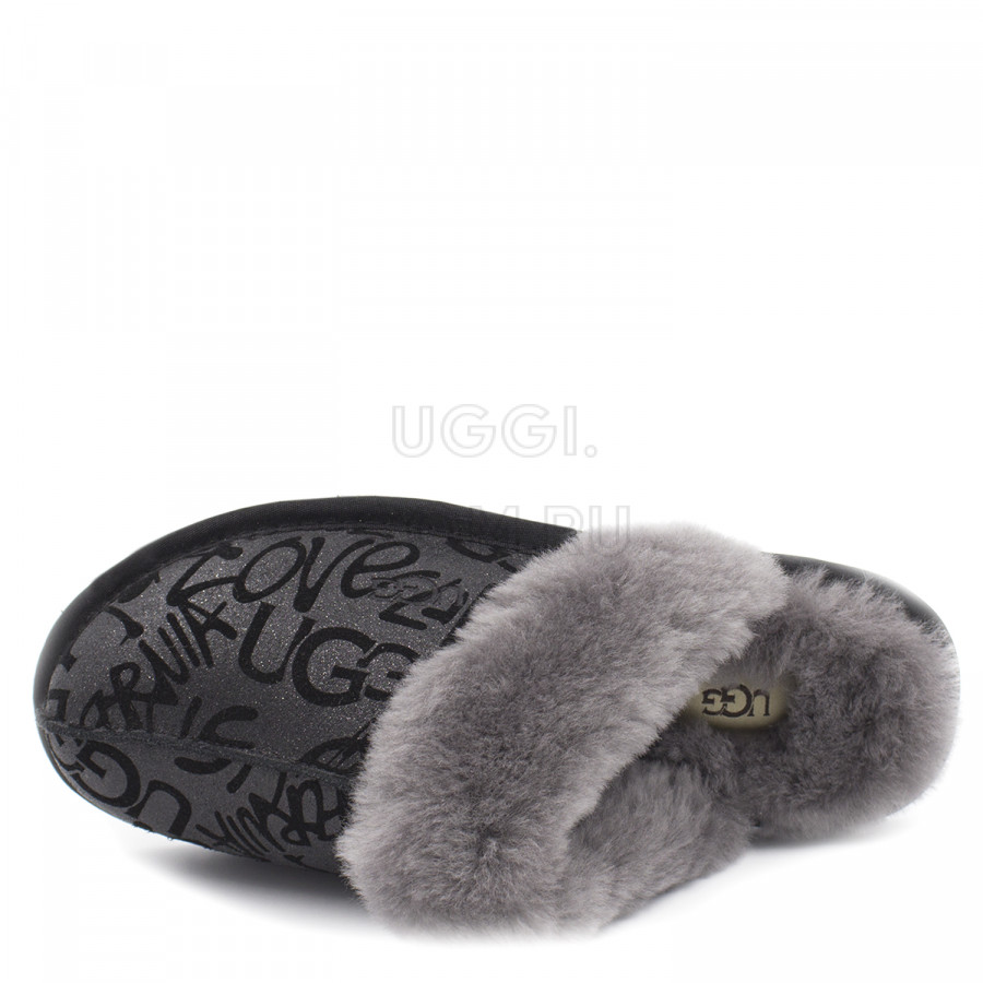 Женские UGG Scuffette II Sparkle Graffiti Black
