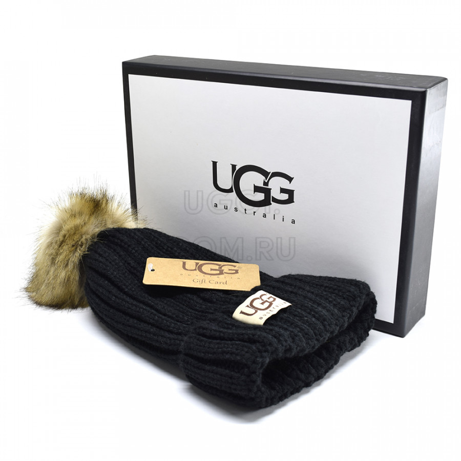 UGG Knit Pom II Hat Black