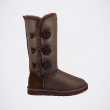 UGG Bailey Button Triplet Metallic Chocolate