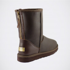 UGG Mens Classic Short Zip Metallic Chocolate