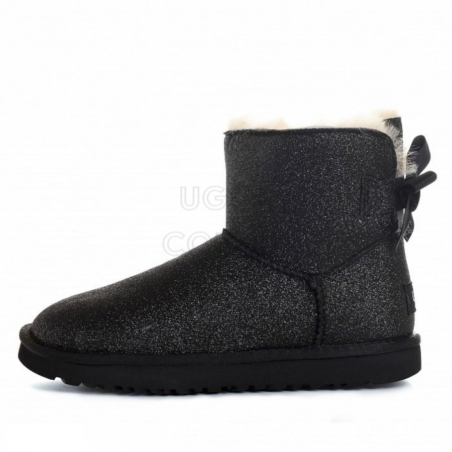 Женские UGG Mini Bailey Bow Sparkle Black