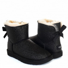 UGG Mini Bailey Bow Sparkle Black