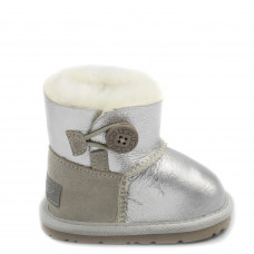 UGG Baby Bailey Button Metallic Silver