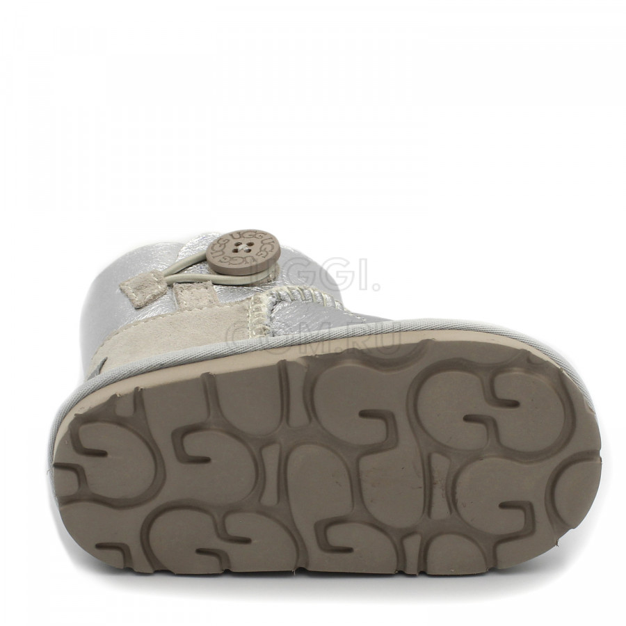 Детские UGG Baby Bailey Button Metallic Silver