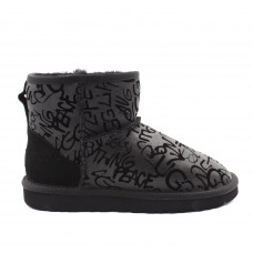 UGG Classic Mini Sparkle Graffiti Black