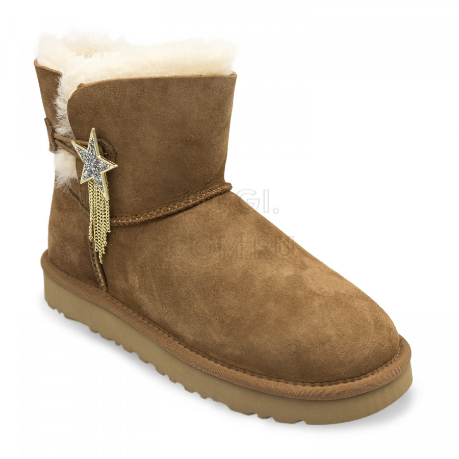 Женские UGG Mini Button Star Chestnut