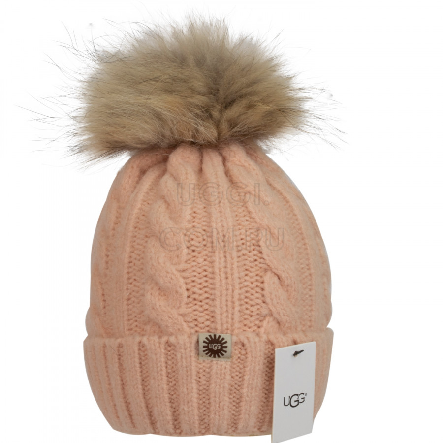 UGG Knit Pom Hat Pink