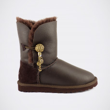 UGG Bailey Button Briana Metallic Chocolate