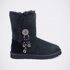UGG Bailey Button Letter Charms Black
