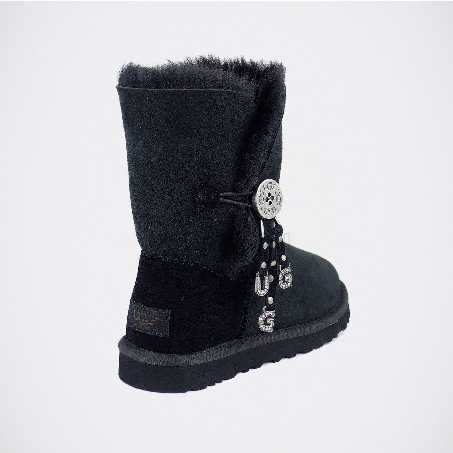 Женские UGG Bailey Button Letter Charms Black