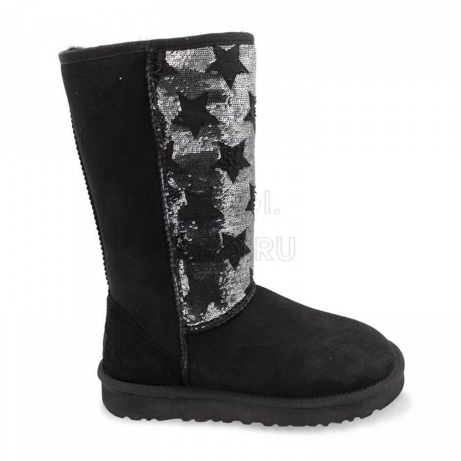 Женские UGG Tall Shabby Star Black