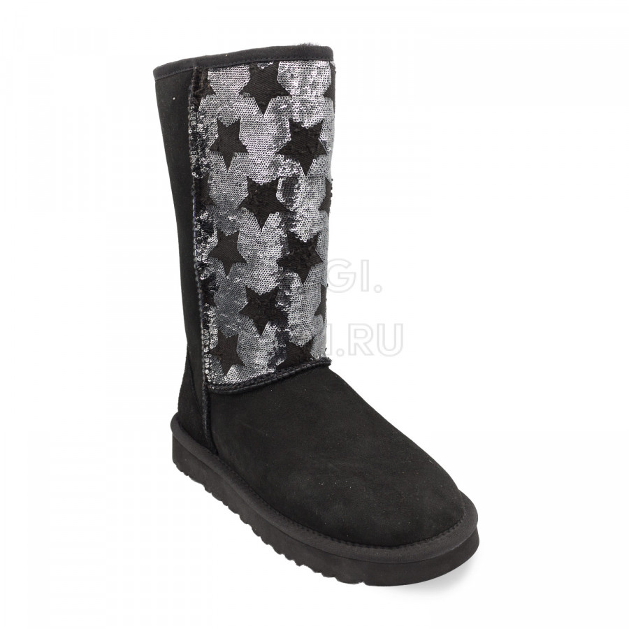 Женские UGG Tall Shabby Star Black
