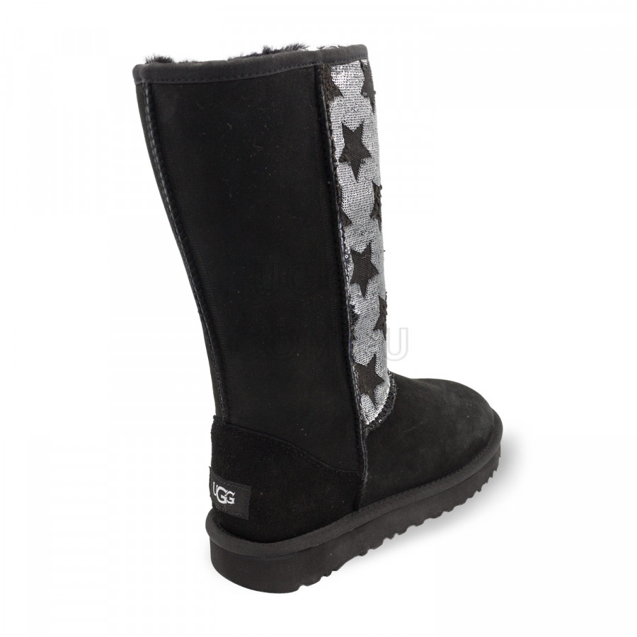 Женские UGG Tall Shabby Star Black