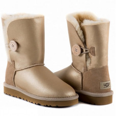 UGG Bailey Button Metallic Sand