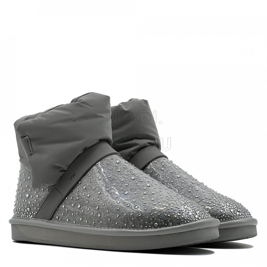 Женские UGG Clear Quilty Boot Bling Grey