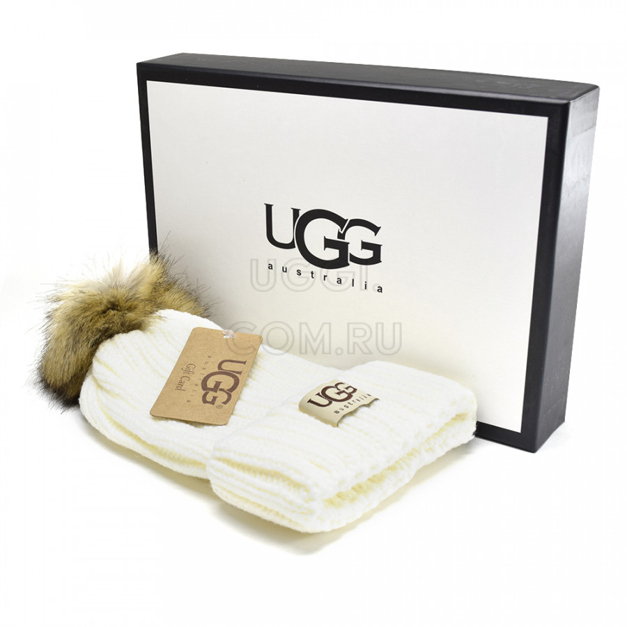 UGG Knit Pom II Hat White