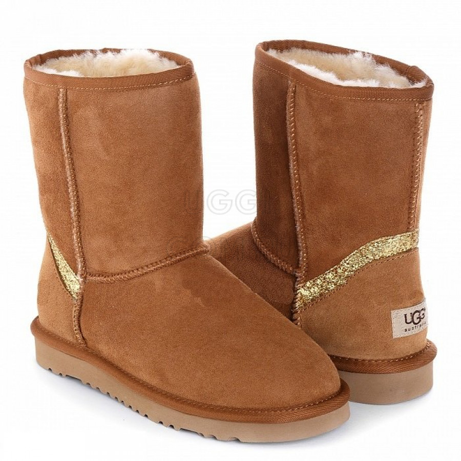 Женские UGG Classic Short Rainbow Chestnut