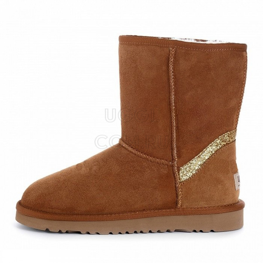 Женские UGG Classic Short Rainbow Chestnut