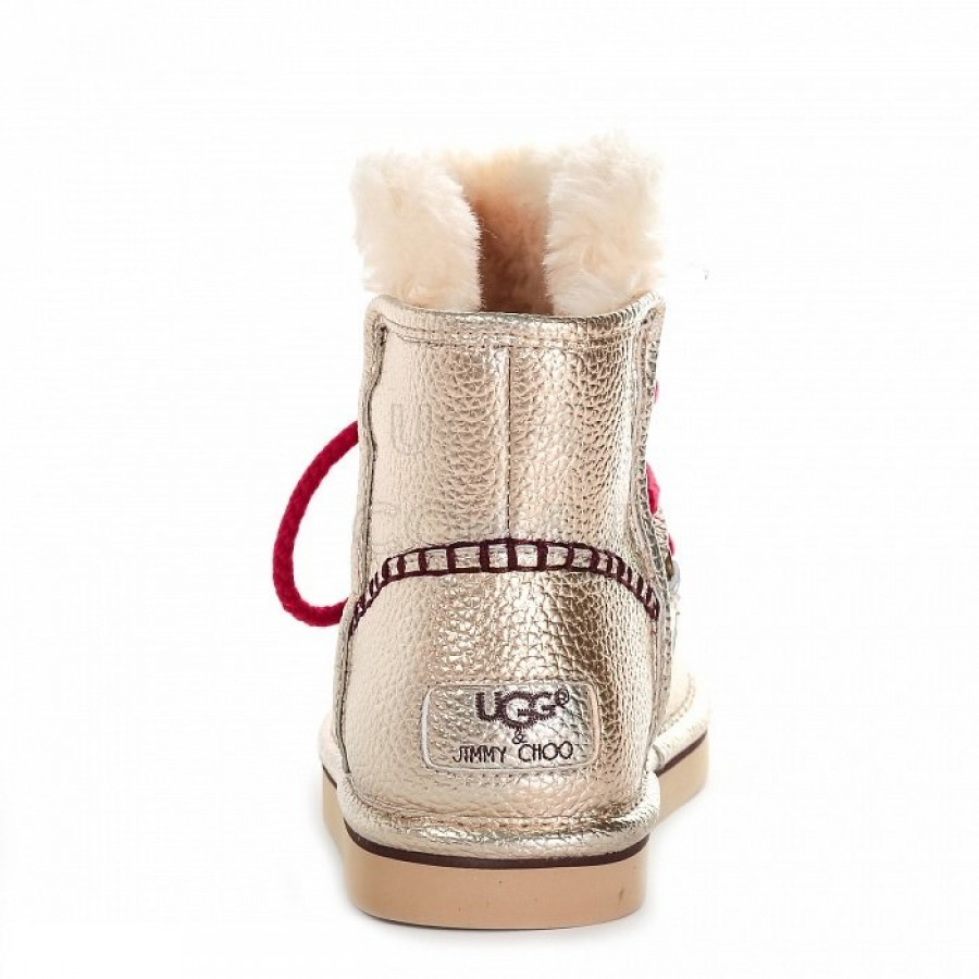 Женские UGG Jimmy Choo Lodge Leather Gold