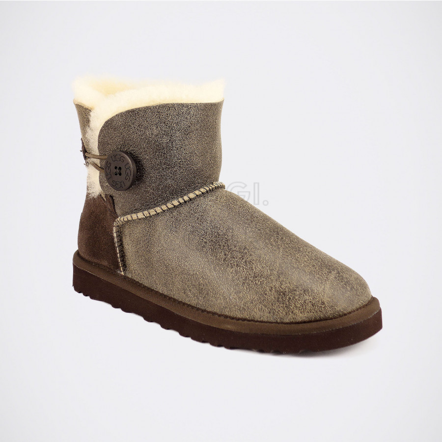 Женские UGG Mini Bailey Button Bomber Chocolate
