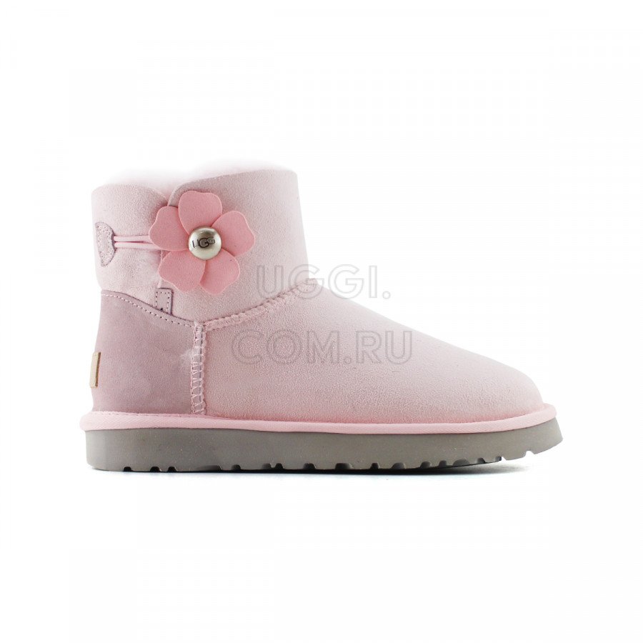 Женские UGG Mini Bailey Button Poppy Boot Pink