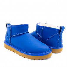 UGG Classic Ultra Mini Leather Matte Royal Blue