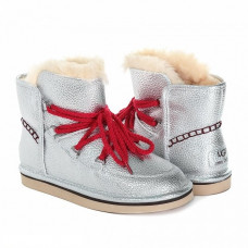UGG Jimmy Choo Lodge Leather Silver