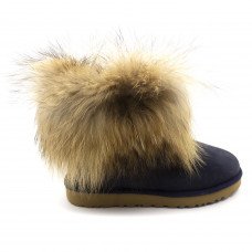 UGG Mini Fox Fur Navy