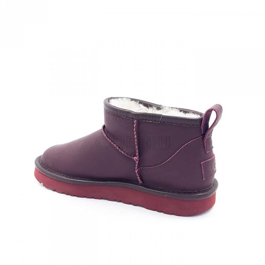 Женские UGG Classic Ultra Mini Leather Matte Wine Red