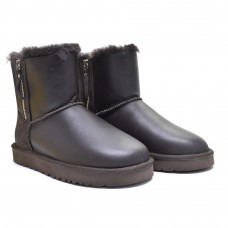 UGG Mens Classic Mini Double Zip Metallic Chocolate