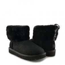 UGG Classic Mini Fluff Quilted Boot Black