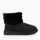 Женские UGG Classic Mini Fluff Quilted Boot Black