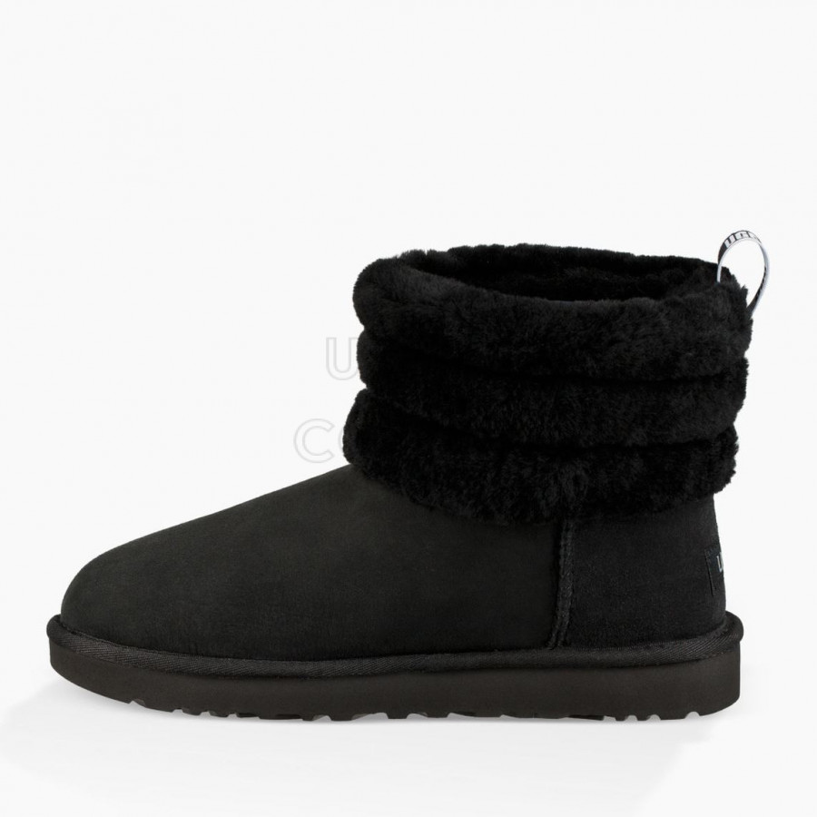 Женские UGG Classic Mini Fluff Quilted Boot Black