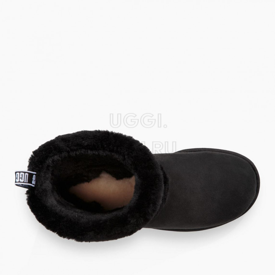 Женские UGG Classic Mini Fluff Quilted Boot Black