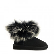 UGG Mini Fox Fur Ultra Black