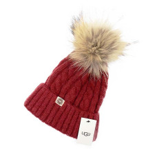 UGG Knit Pom Hat Bordo