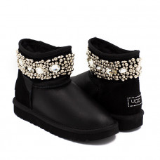 UGG Jimmy Choo Crystals Metallic Black