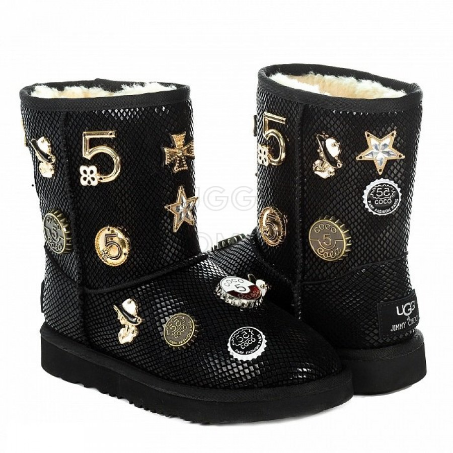 Женские UGG Jimmy Choo Short 5th Avenue Black