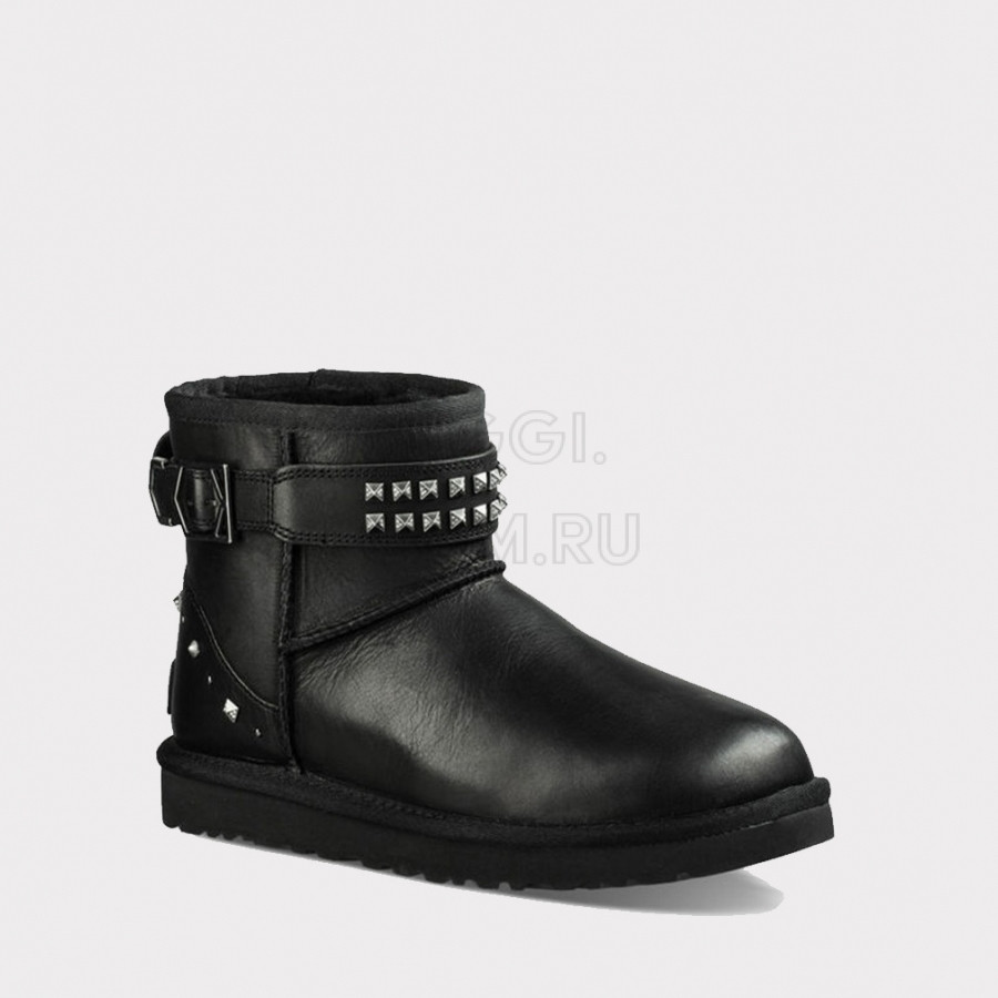 Женские UGG Neva Deco Studs Leather Black
