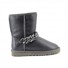 UGG Classic Short Chain Metallic Grey