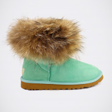 UGG Mini Fox Fur Aqua