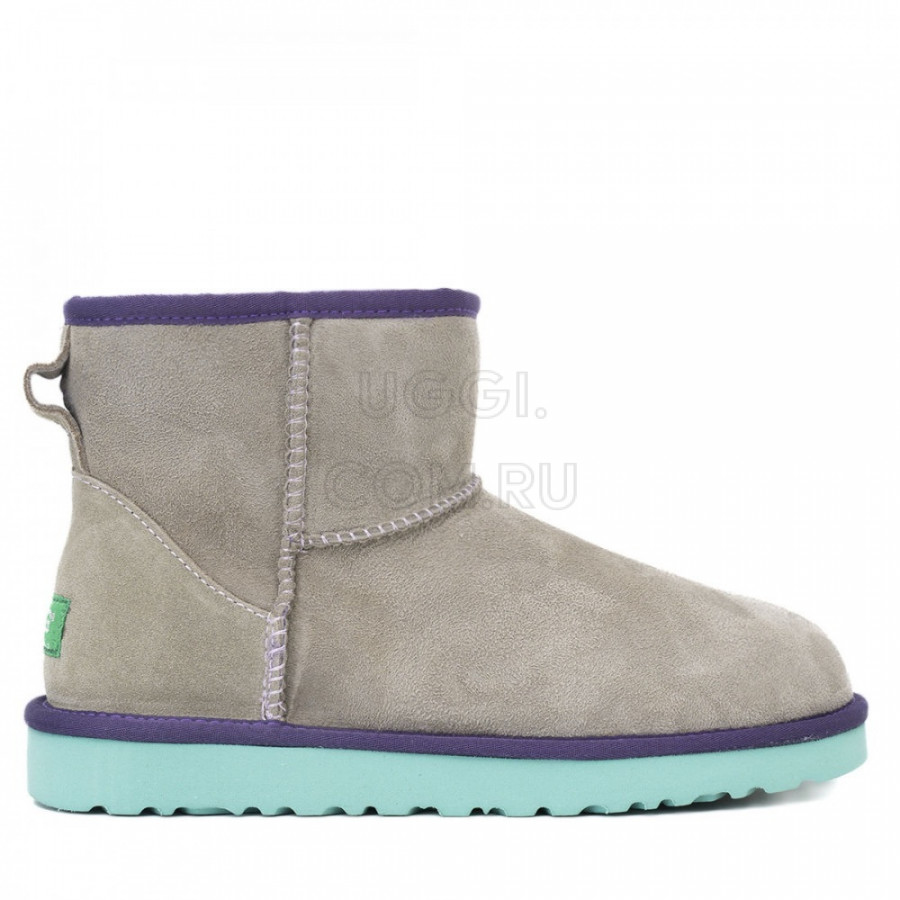 Женские UGG Classic Mini II Grey-Aqua