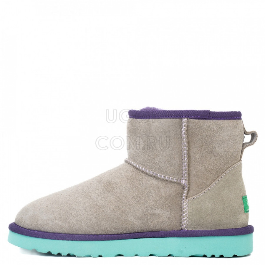 Женские UGG Classic Mini II Grey-Aqua