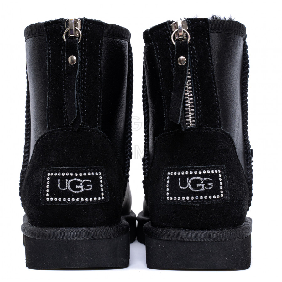 Женские UGG Classic Mini Zip Metallic Black
