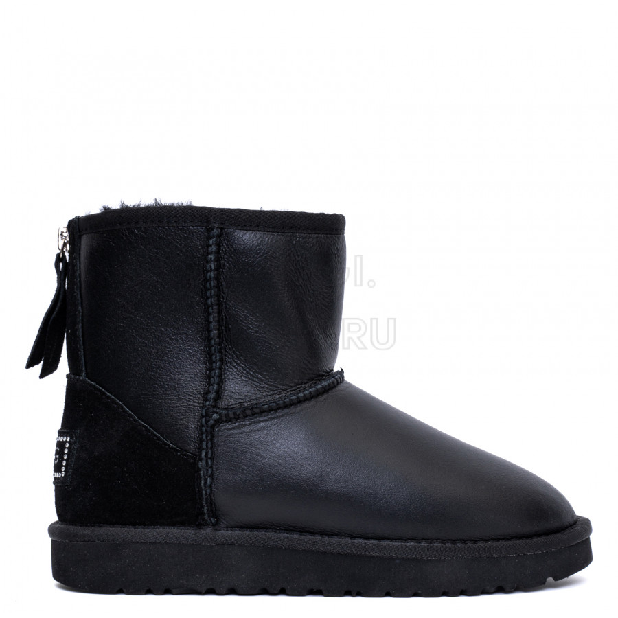 Женские UGG Classic Mini Zip Metallic Black