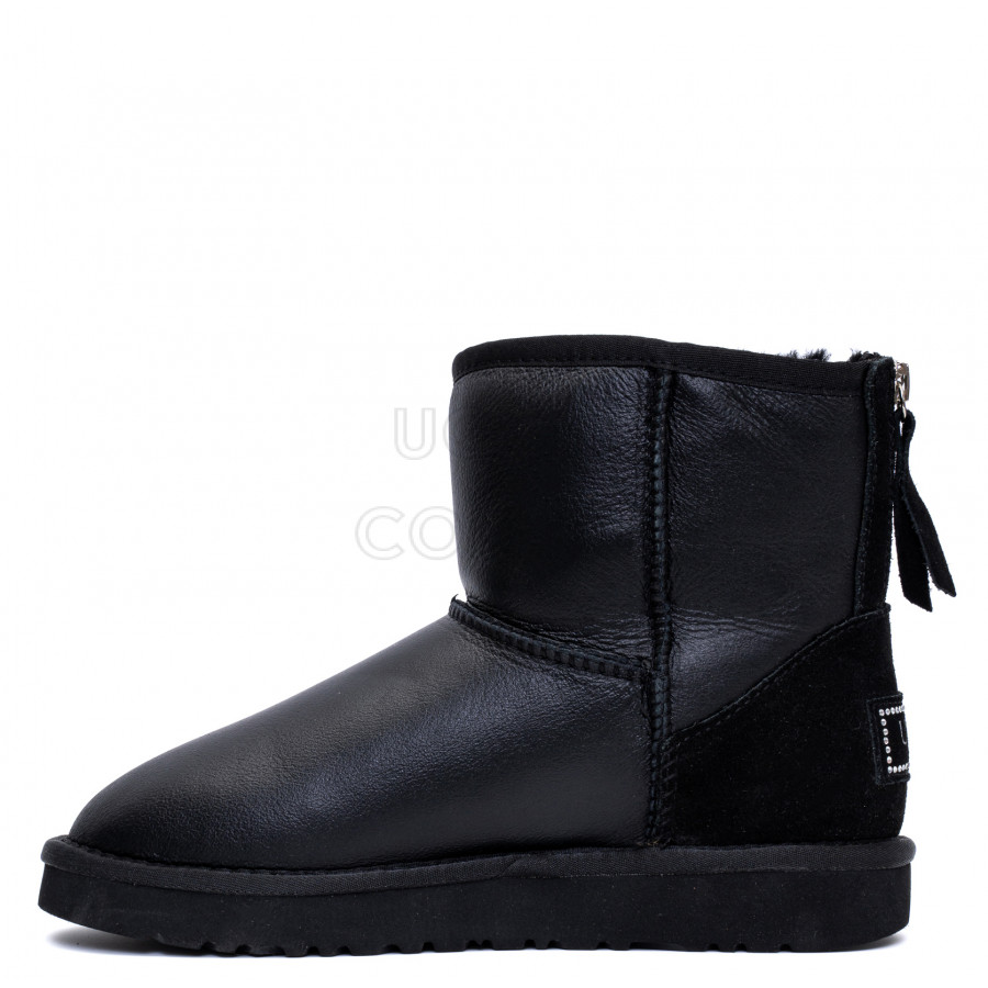 Женские UGG Classic Mini Zip Metallic Black