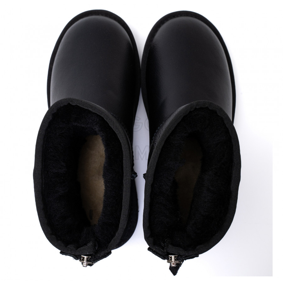 Женские UGG Classic Mini Zip Metallic Black
