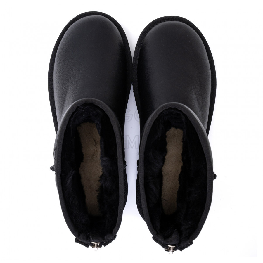 Женские UGG Classic Mini Zip Metallic II Black