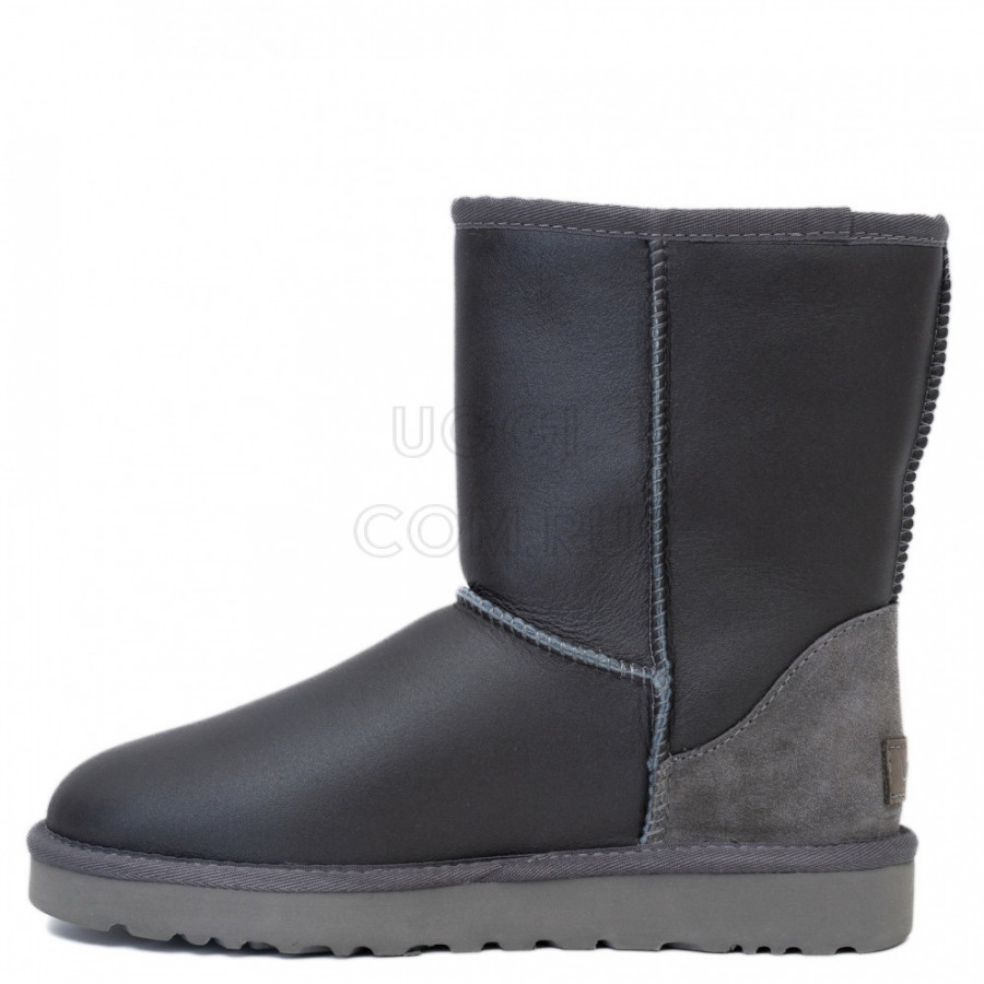Женские UGG Classic Short Metallic Grey